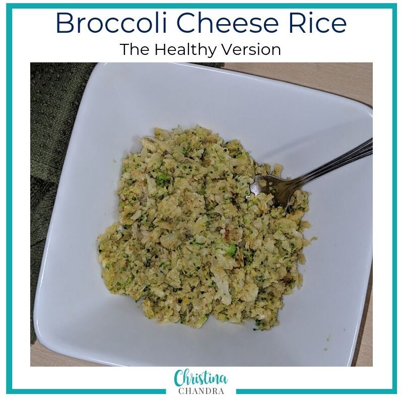 Broccoli Cheese rice recipe - a healthy version
