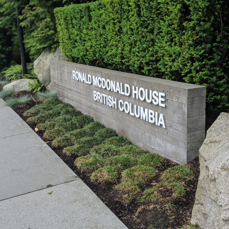 Ronald McDonald house vancouver charity